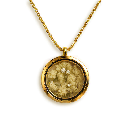 belleANICE – belle Bloom Crystal Halskette im Glas-Medaillon